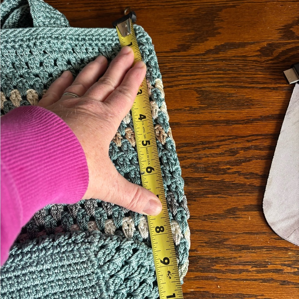 The Sak Green and Cream Crochet Tote - Picture 9 of 9
